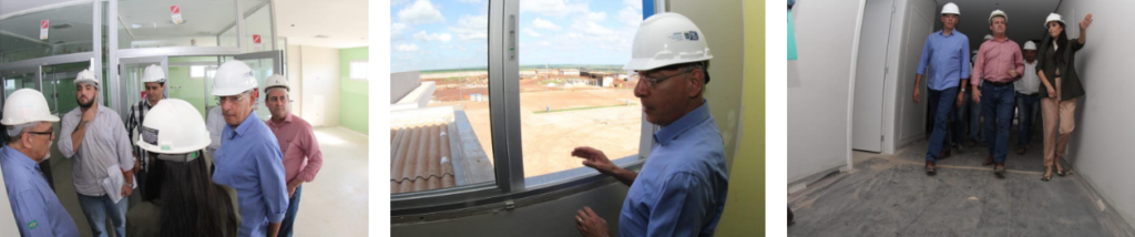 Secretários de Infraestrutura e Saúde vistoriam obra do Hospital Regional de Dourados