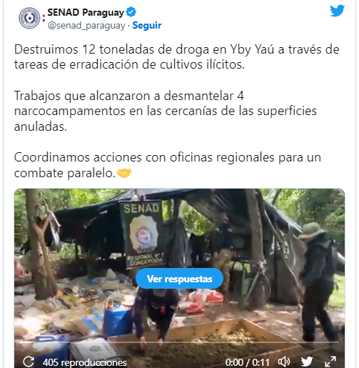 Campamentos narcos con generadores de electricidad: 12 t de marihuana incautadas Campamentos narcos con generadores de electricidad: 12 t de marihuana incautadas