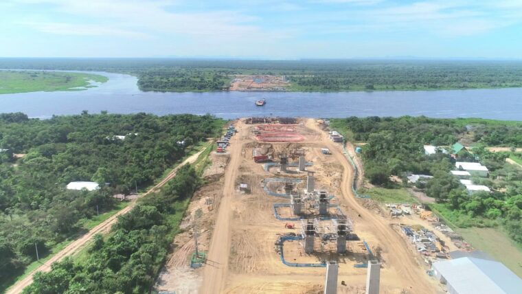 Construcción del puente de la Bioceánica llega a casi un 20% de avance Construcción del puente de la Bioceánica llega a casi un 20% de avance