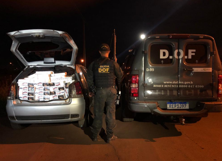 DOF apreende mais de 3 mil pacotes de cigarros contrabandeados e apreende três veículos na MS-379 DOF apreende mais de 3 mil pacotes de cigarros contrabandeados e apreende três veículos na MS-379