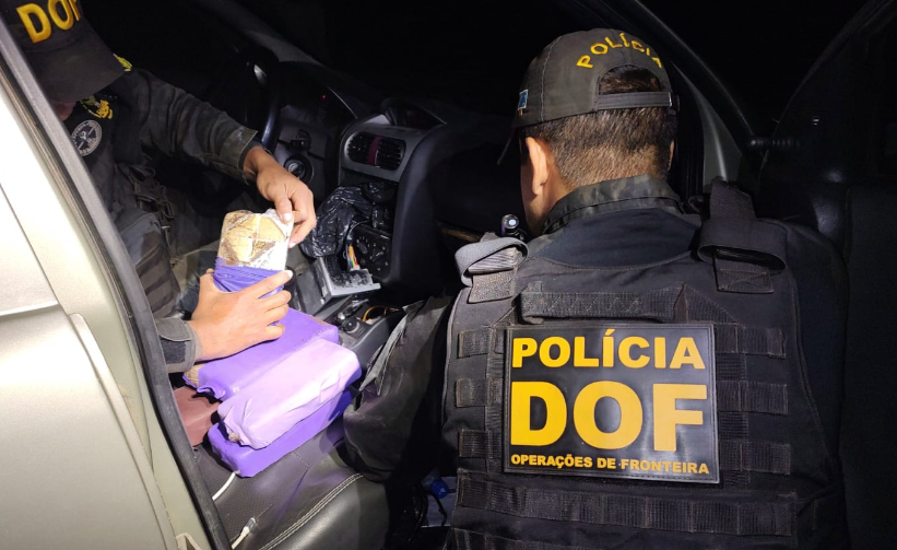 Homem que seguia com pasta base de cocaína para São Paulo é preso pelo DOF na MS-040