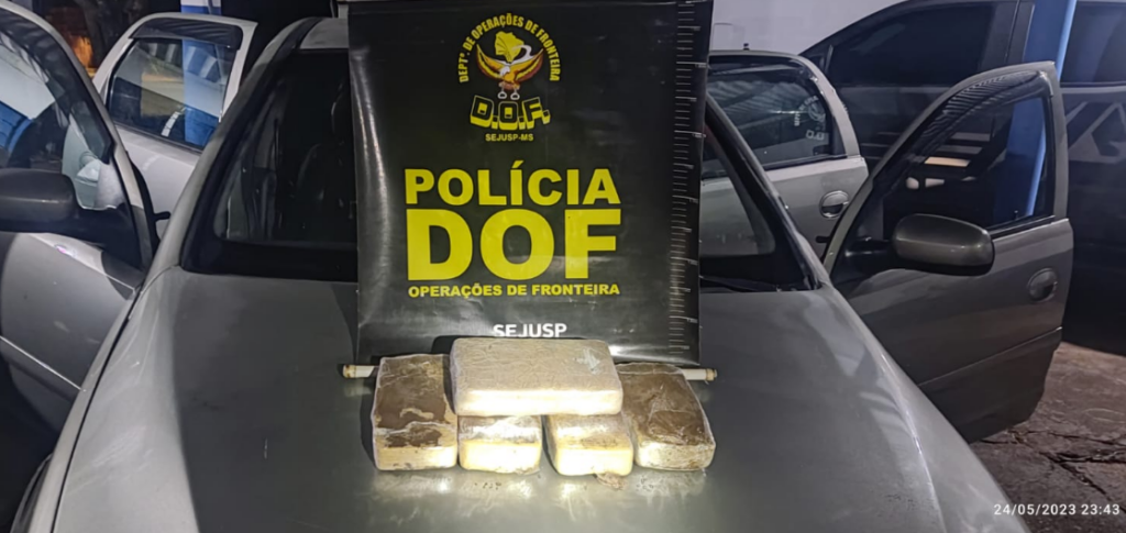 Homem que seguia com pasta base de cocaína para São Paulo é preso pelo DOF na MS-040
