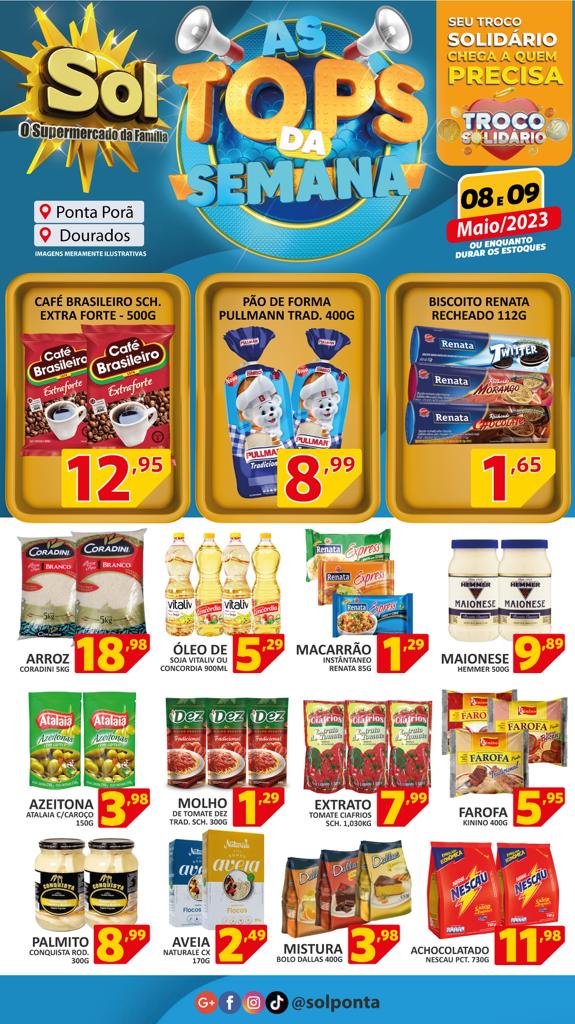 Supermercado Sol e as ofertas tops da semana