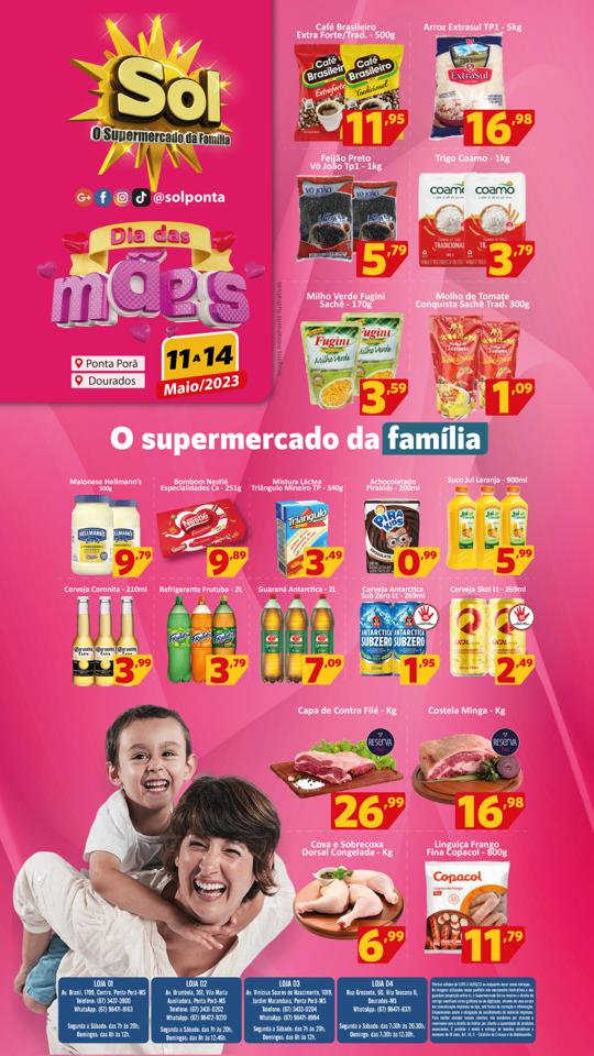Supermercado Sol e as ofertas para o dia das mães