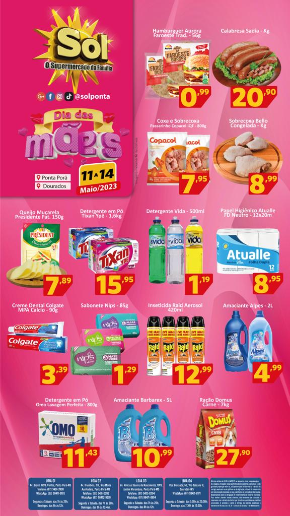 Supermercado Sol e as ofertas para o dia das mães