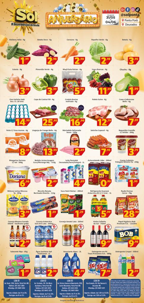 Supermercado Sol e as ofertas de aniversário Supermercado Sol e as ofertas de aniversário