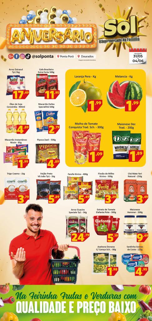 Supermercado Sol e as ofertas de aniversário Supermercado Sol e as ofertas de aniversário