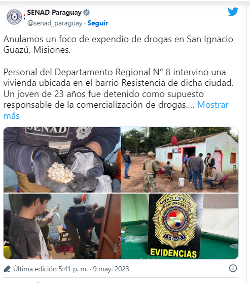 Anulan foco de expendio de drogas en Misiones Anulan foco de expendio de drogas en Misiones