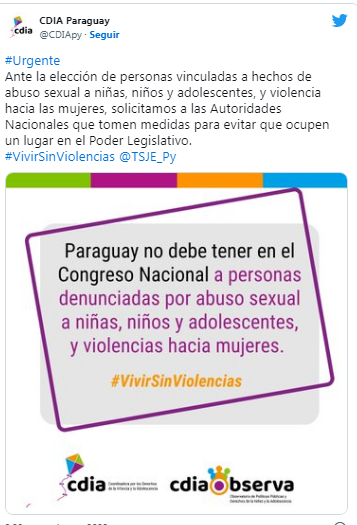 CDIA pide evitar que Mbururú jure como senador CDIA pide evitar que Mbururú jure como senador