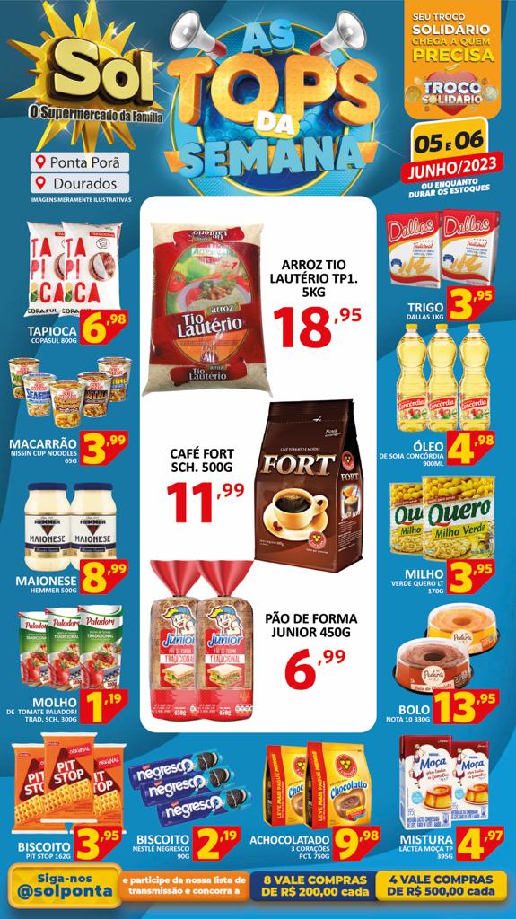 Supermercado Sol e as ofertas tops da semana