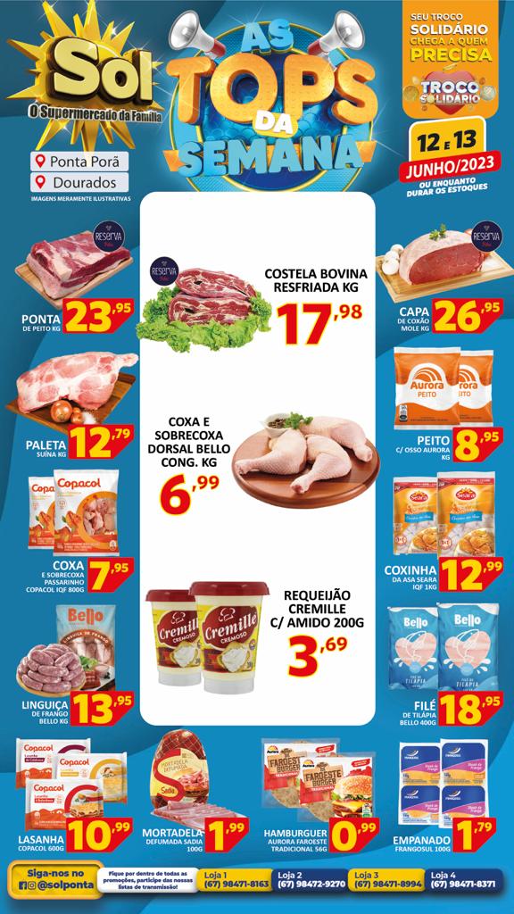 Supermercado Sol e as ofertas tops da semana