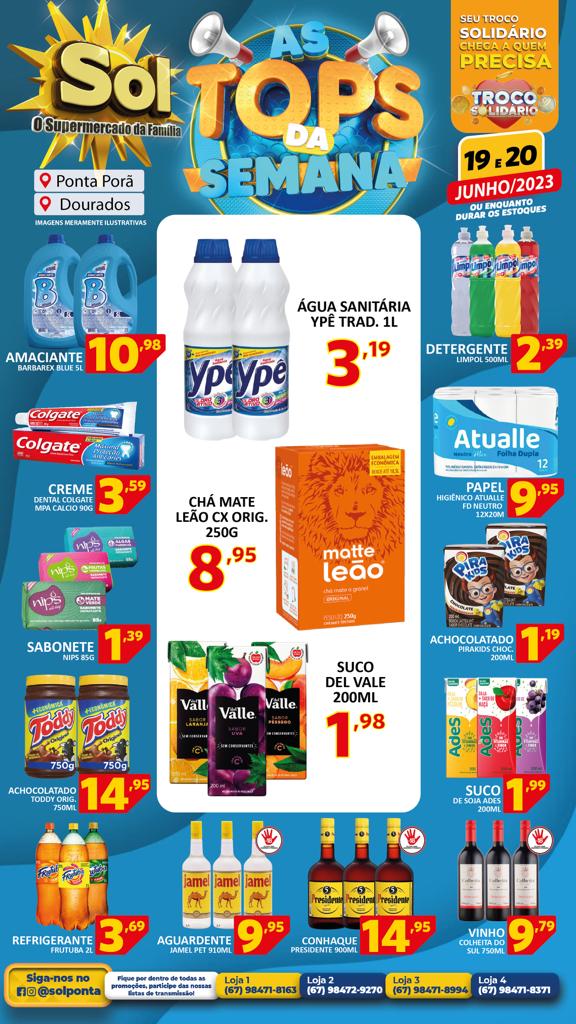Supermercado Sol e as ofertas tops da semana