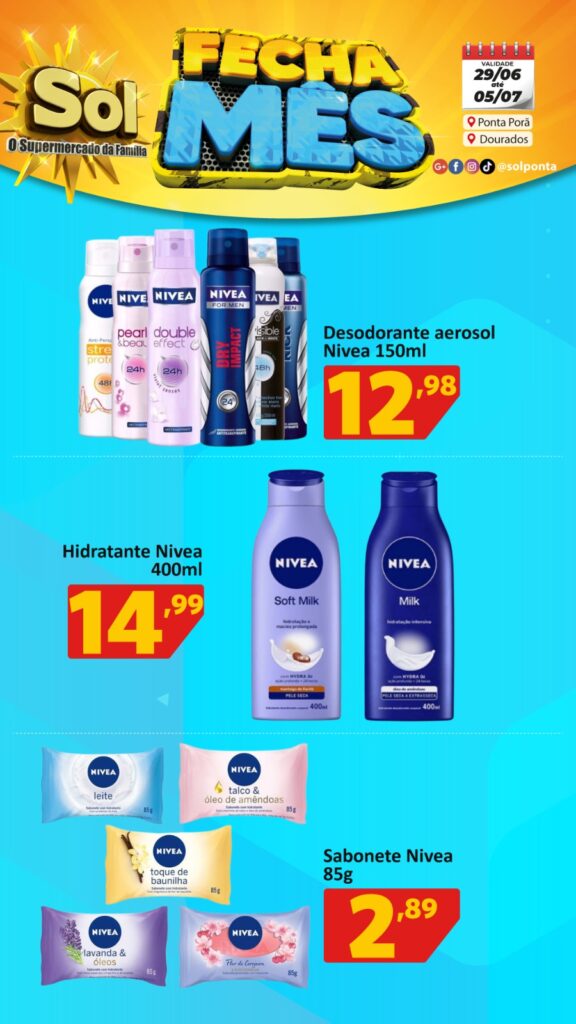 Supermercado Sol e as ofertas fecha mês, aproveite