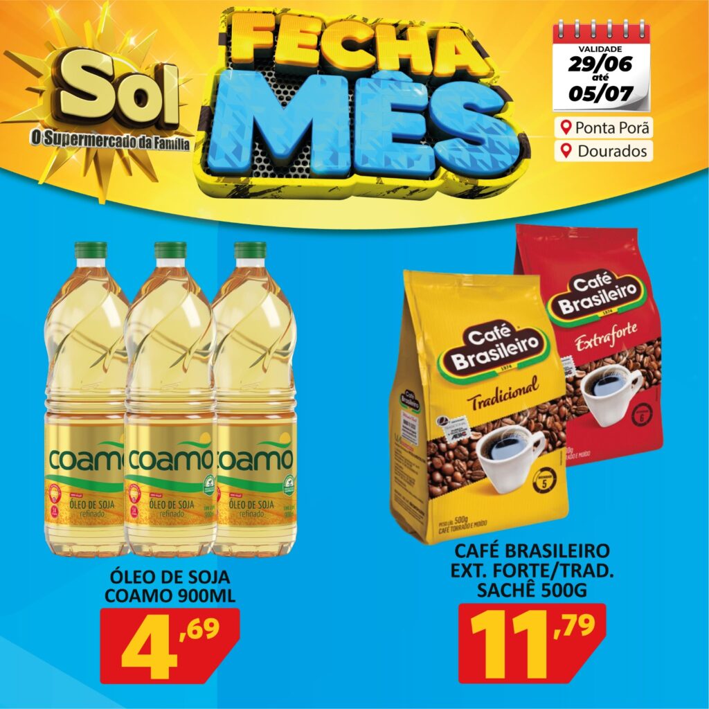 Supermercado Sol e as ofertas fecha mês, aproveite
