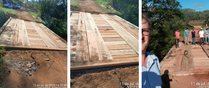 Prefeitura informa que ponte da estrada Boiadeira já está liberada Prefeitura informa que ponte da estrada Boiadeira já está liberada