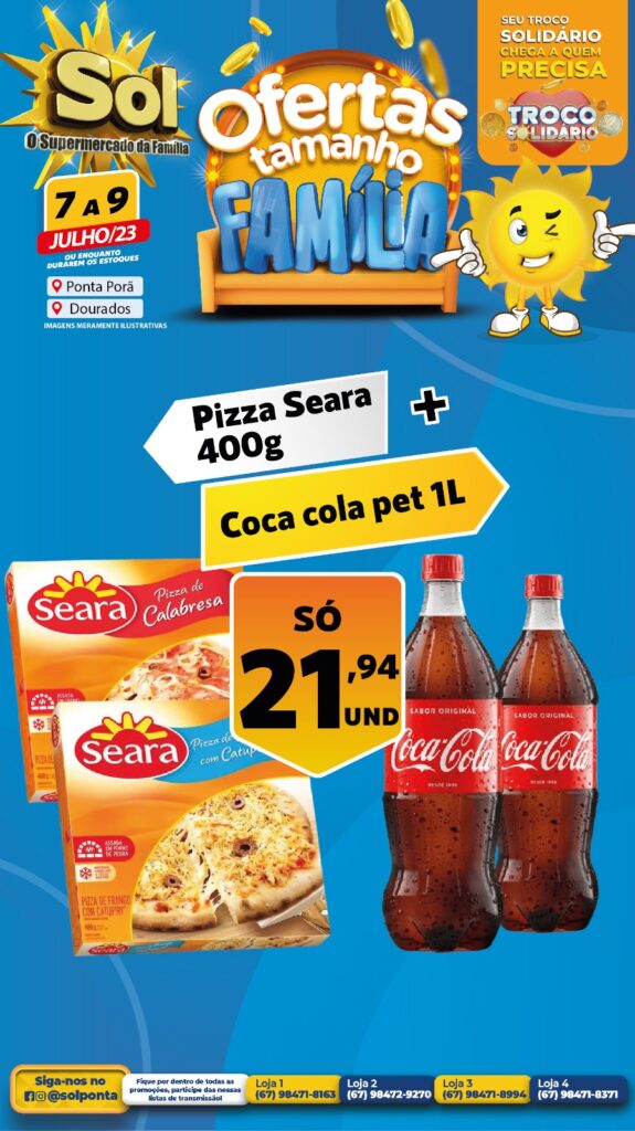 Supermercado Sol e as ofertas tamanho família