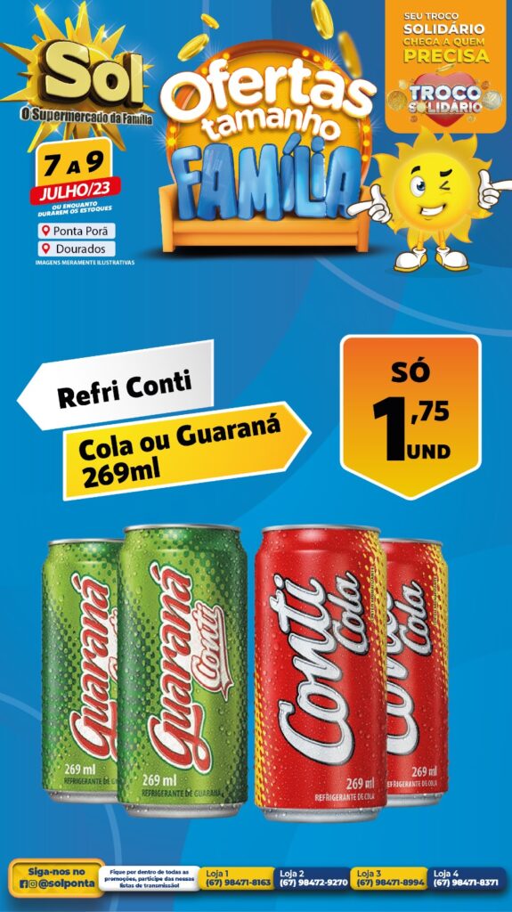 Supermercado Sol e as ofertas tamanho família