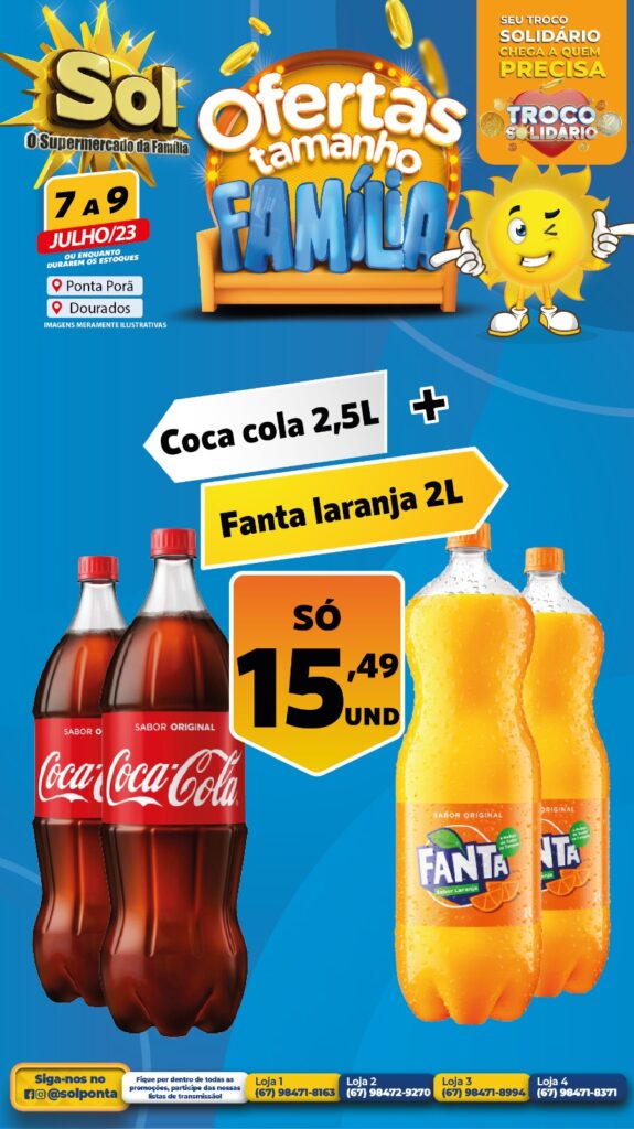 Supermercado Sol e as ofertas tamanho família