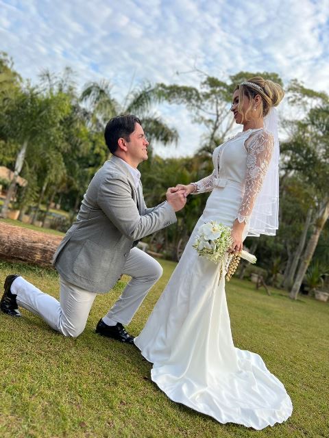 Ponta Porã: Na comemoração de seu aniversário, Bia Bordão renova votos de casamento com o amado Anderson Bordão