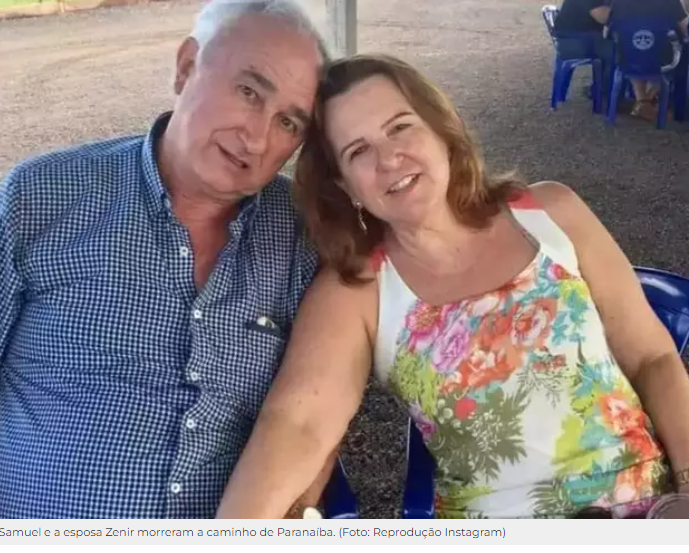 Donos de concessionárias morrem em acidente e neta de 16 anos vai para hospital Donos de concessionárias morrem em acidente e neta de 16 anos vai para hospital