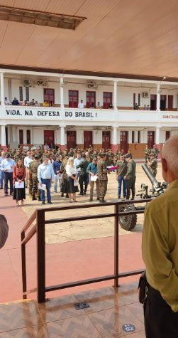 Policiais Militares do 4º BPM participam de solenidade alusiva ao Dia do Soldado, em Bela Vista