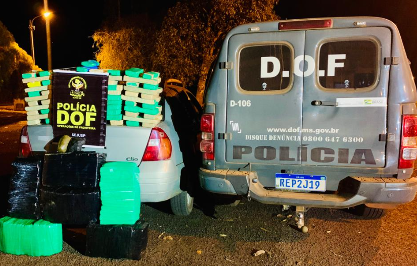 DOF apreende mais de 150 quilos de drogas que seguiam para Tacuru DOF apreende mais de 150 quilos de drogas que seguiam para Tacuru