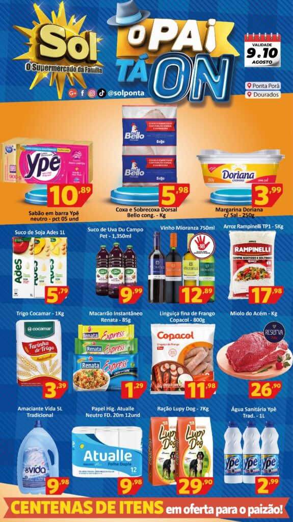 Supermercado Sol e as ofertas da quarta e quinta verde