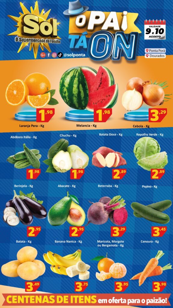 Supermercado Sol e as ofertas da quarta e quinta verde