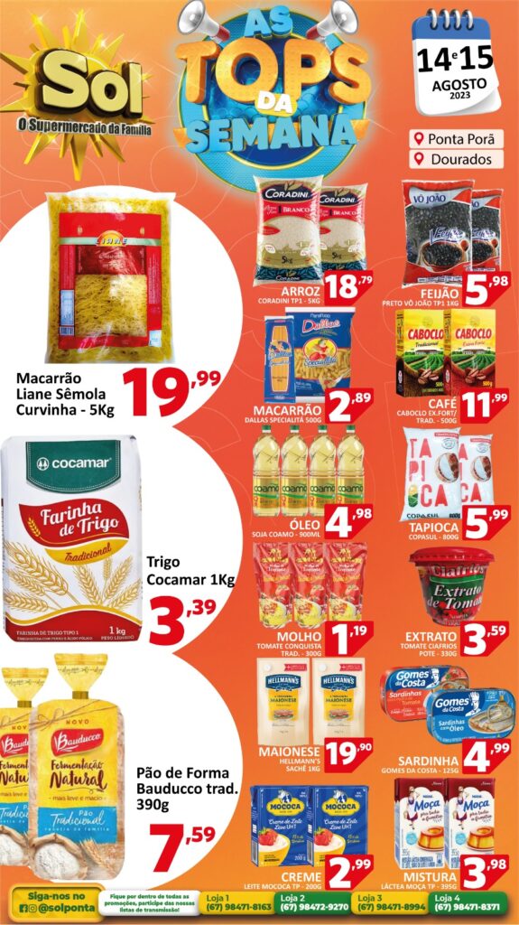 Supermercado Sol e as ofertas tops da semana