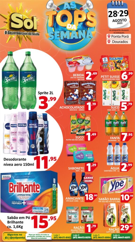 Supermercado Sol e as ofertas tops da semana