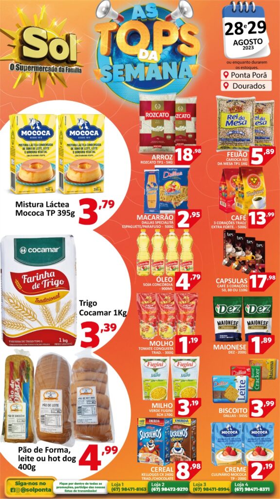 Supermercado Sol e as ofertas tops da semana