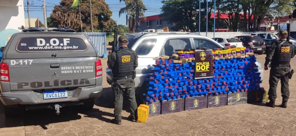 Homem vem de Santa Catarina, pega drogas no Paraguai e é preso pelo DOF