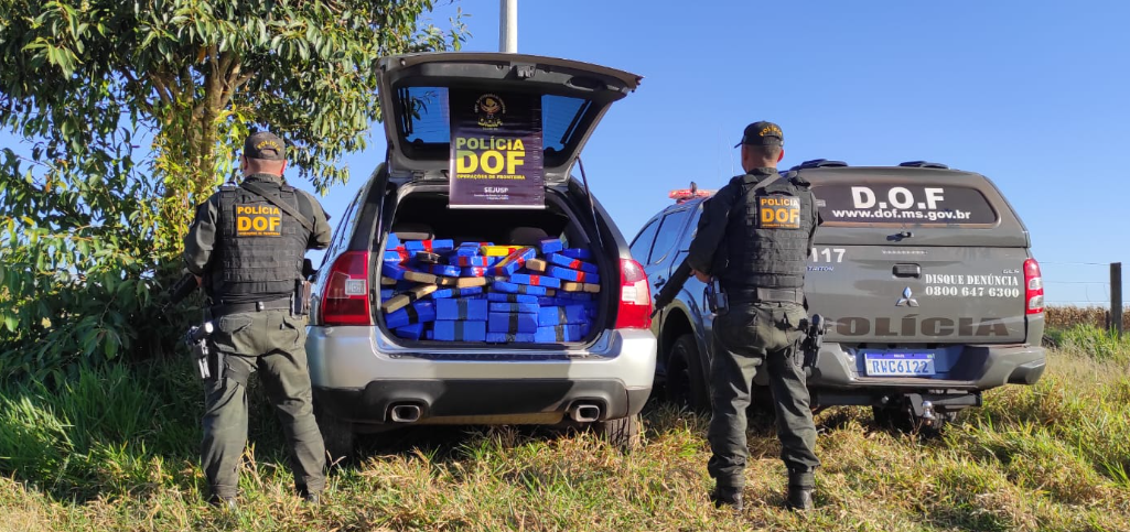 Homem vem de Santa Catarina, pega drogas no Paraguai e é preso pelo DOF