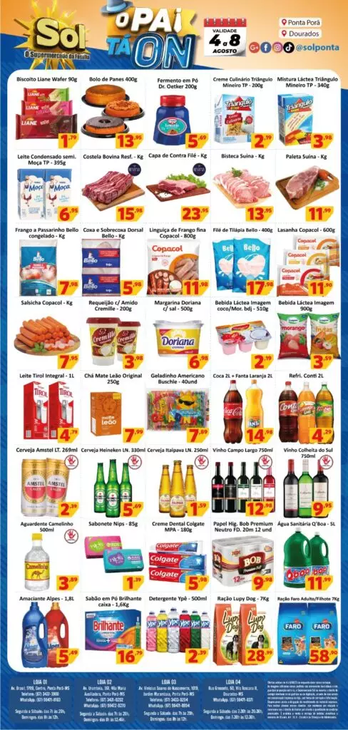Supermercado Sol e as ofertas ‘o pai tá on’, aproveite