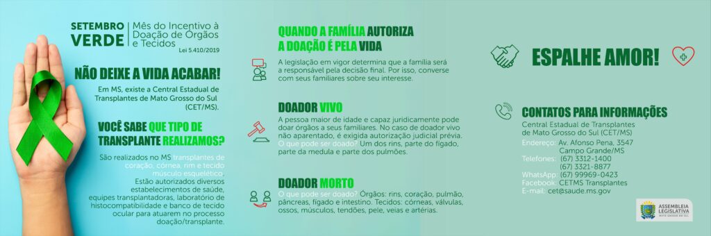 Setembro Verde: Campanha enfatiza importância do compromisso para doação de órgão Setembro Verde: Campanha enfatiza importância do compromisso para doação de órgão