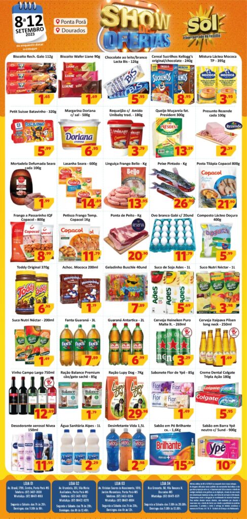 Confira o show de ofertas do Supermercado Sol