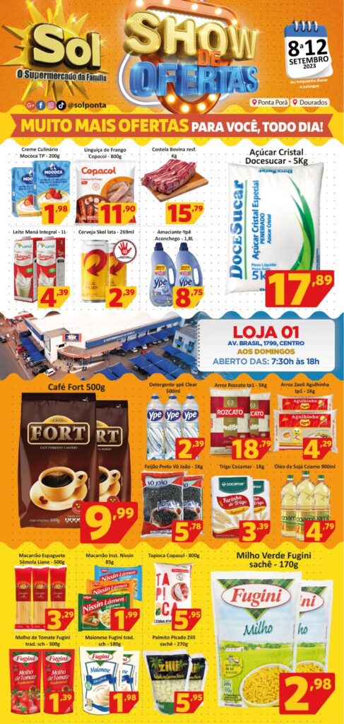 Confira o show de ofertas do Supermercado Sol