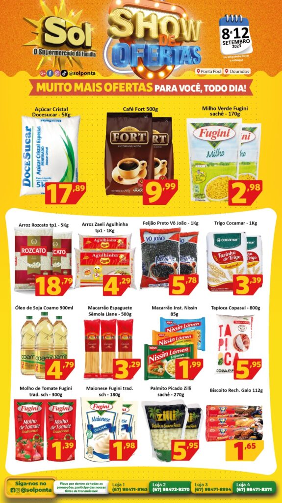 Supermercado Sol e o show de ofertas