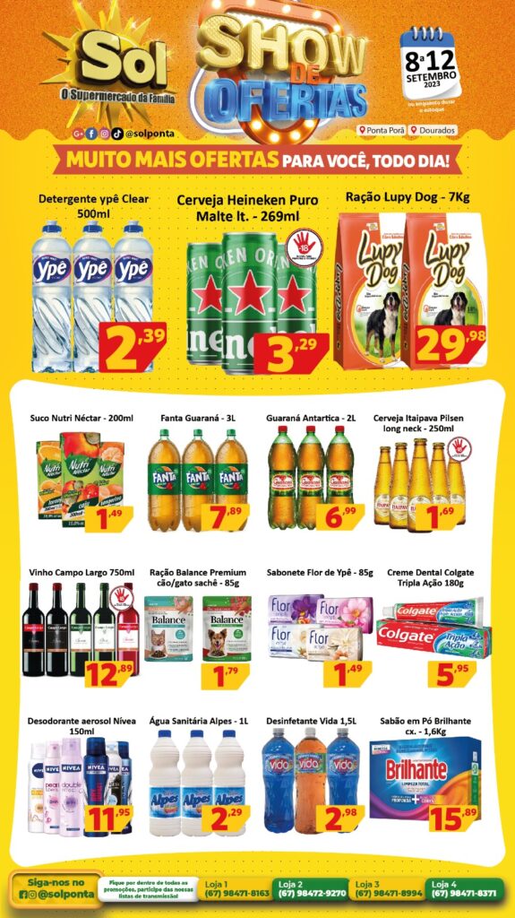 Supermercado Sol e o show de ofertas
