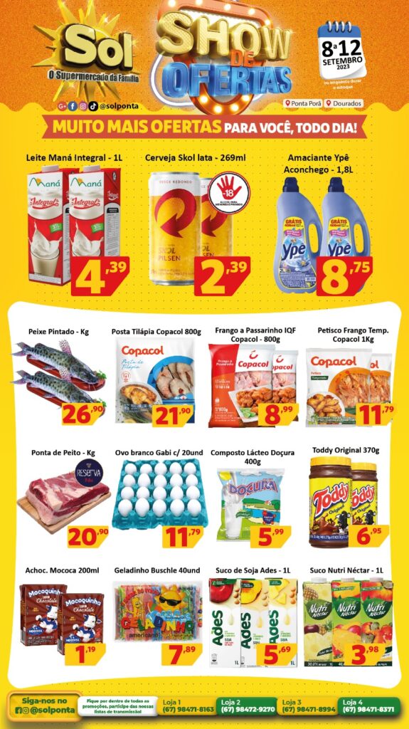 Supermercado Sol e o show de ofertas