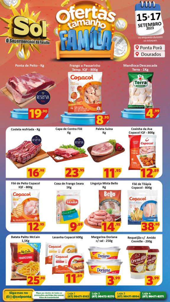 Sextou: O Supermercado Sol e as ofertas tamanho família