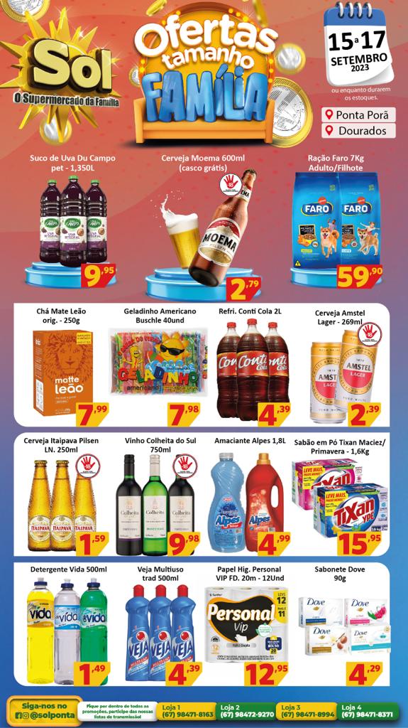 Sextou: O Supermercado Sol e as ofertas tamanho família