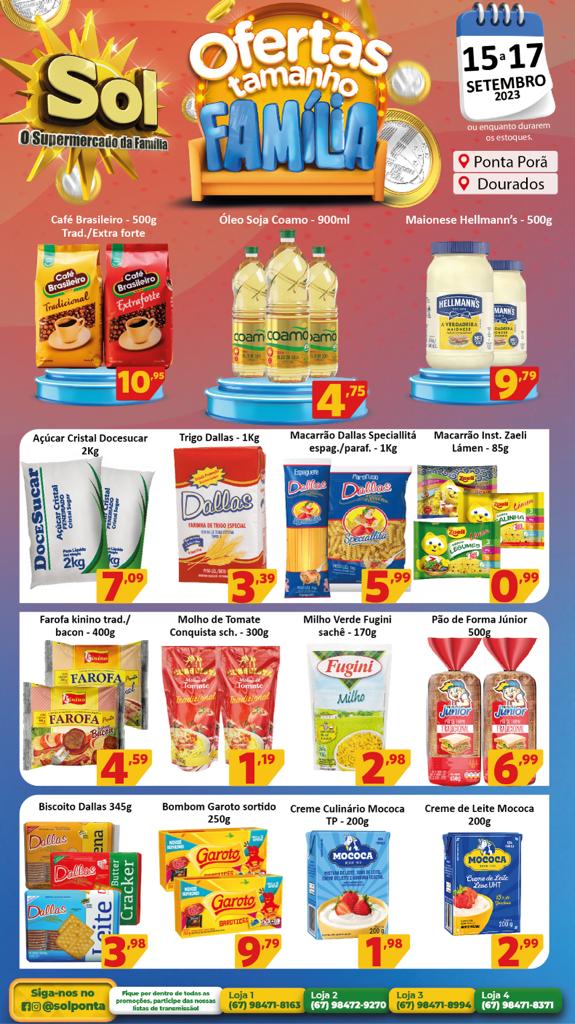 Sextou: O Supermercado Sol e as ofertas tamanho família