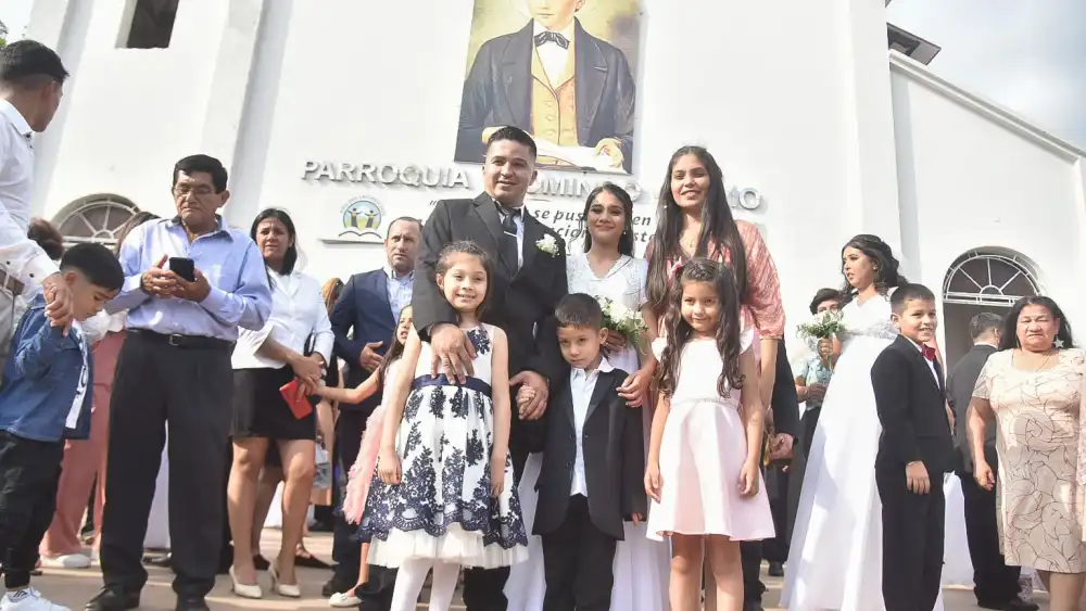 El “sí, acepto” de 38 parejas en boda comunitaria en Fernando de la Mora