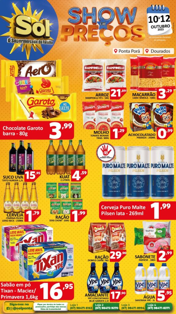 Supermercado Sol e o show de preços baixos