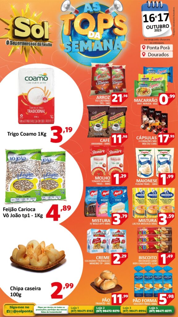 Supermercado Sol e as ofertas tops da semana