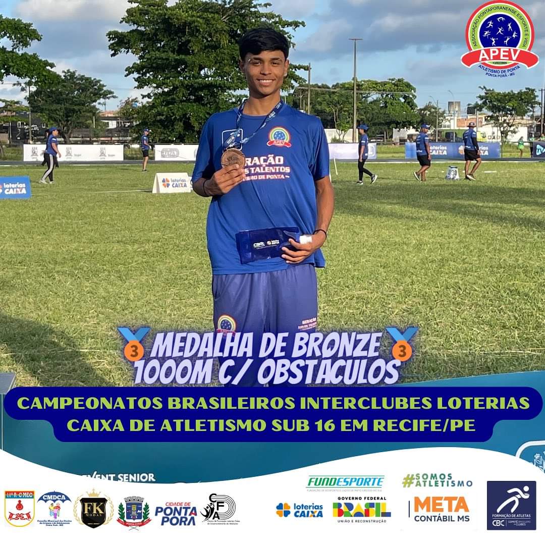 APEV participou do Campeonato Brasileiro Interclubes Loterias Caixa de Atletismo Sub 16 APEV participou do Campeonato Brasileiro Interclubes Loterias Caixa de Atletismo Sub 16