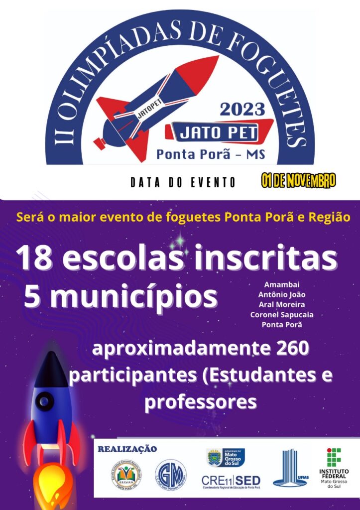 II Olimpíadas de Foguete JatoPet de Ponta Porã: Escolas Estaduais Competem em Evento Inovador
