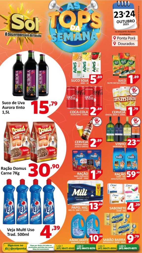 Supermercado Sol e as ofertas tops da semana