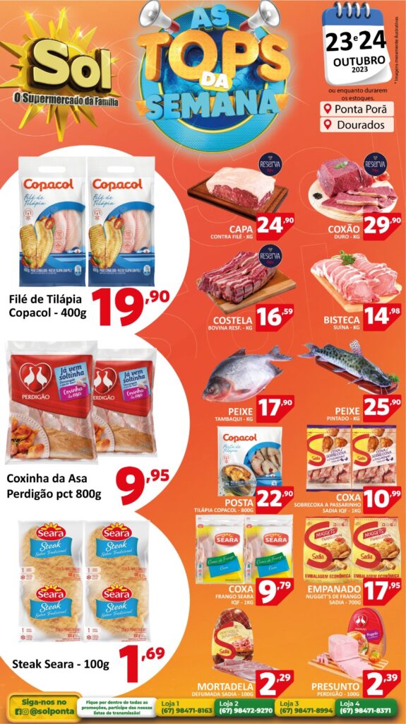Supermercado Sol e as ofertas tops da semana